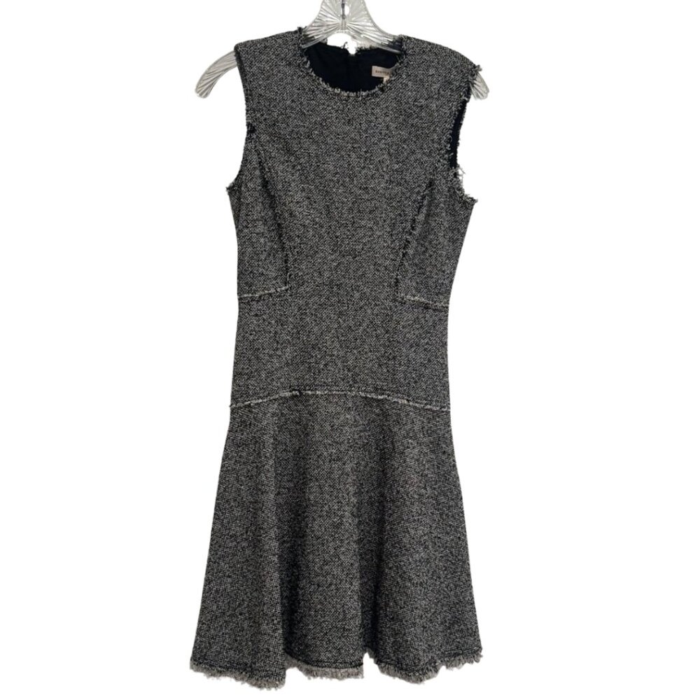 Rebecca Taylor SL Stretch Tweed Black Dress NWT